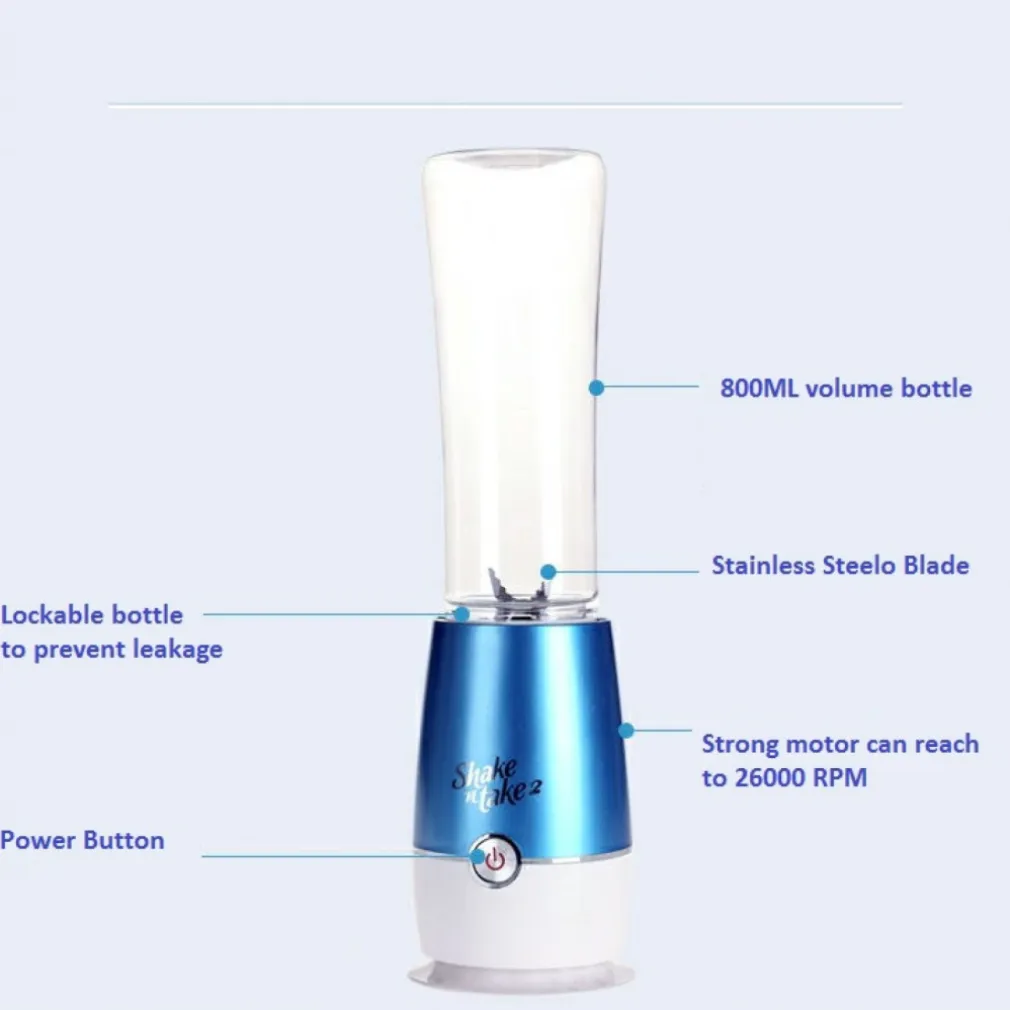 FRULLATORE SHAKE N TAKE 2 FRAPPE FRUTTA MILKSHAKE GELATO FITNESS PALESTRA