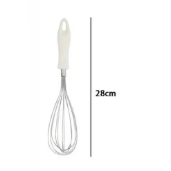 FRUSTA 28CM CON MANICO IN PLASTICA BIANCA UTENSILE DA CUCINA PASTICCERIA 66158