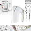 FRUSTA ELETTRICA SBATTITORE FRULLATORE 150W 5 VELOCITA' MIXER IMPASTATORE GANCI