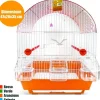 GABBIA ARCO COMPLETA DI ACCESSORI PER UCCELLI CANARINI PAPPAGALLI IN METALLO