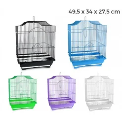 GABBIA PER UCCELLI 49.5 X 34 X 27.5 CM DI PICCOLE DIMENSIONI MANGIATOIE INCLUSE