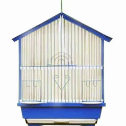 GABBIA PER UCCELLI GABBIETTA CANARINI COLORI ASSORTITI 37X22X29CM FORMA CASETTA