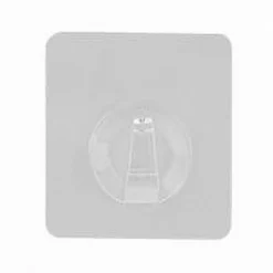 GANCIO ADESIVO TRASPARENTE APPENDINO PER PARETE CUCINA BAGNO ATTACCAPANNI 87754