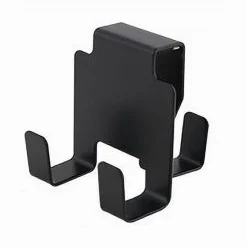 GANCIO BIFACCIALE PER PORTA BOX DOCCIA 3 GANCI ACCAPPATOIO TELO BAGNO NERO 87772