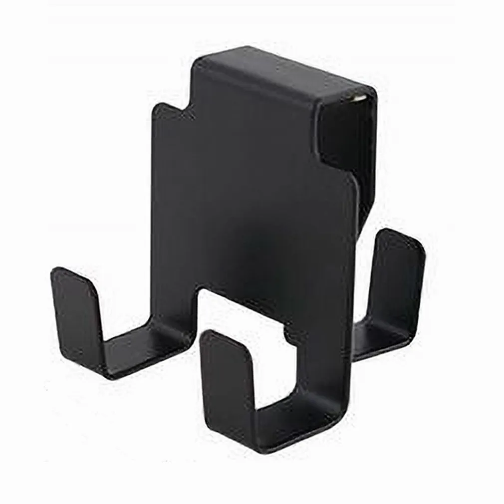 GANCIO BIFACCIALE PER PORTA BOX DOCCIA 3 GANCI ACCAPPATOIO TELO BAGNO NERO 87772