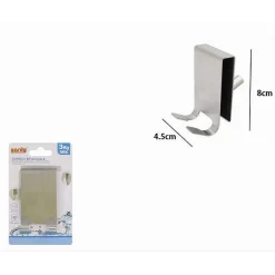 GANCIO BIFACCIALE PORTA BOX DOCCIA A 3 GANCI ACCAPPATOIO TERGIVETRO BAGNO 87768