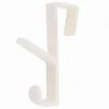 GANCIO DIETRO PORTA DOPPIO APPENDERE ASCIUGAMANI VESTITI BAGNO CASA BIANCO 87020