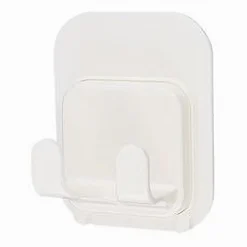 GANCIO DOPPIO ADESIVO A PARETE MULTIUSO PER BAGNO CASA CUCINA TRASPARENTE 87361