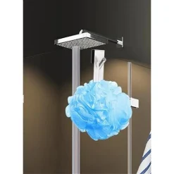 GANCIO DOPPIO PER PORTA BOX DOCCIA PER APPENDERE ASCIUGAMANI BAGNO 4X18 CM 87766