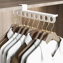 GANCIO PER GRUCCE APPENDIABITI PANTALONI SCIARPE ORGANIZZATORE SALVASPAZIO RESISTENTE