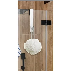GANCIO PER PORTA BOX DOCCIA APPENDI ASCIUGAMANO ACCAPPATOIO BAGNO 4X13.5CM 87764