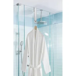 GANCIO PER PORTA BOX DOCCIA APPENDI ASCIUGAMANO ACCAPPATOIO BAGNO 4 X 18CM 87765