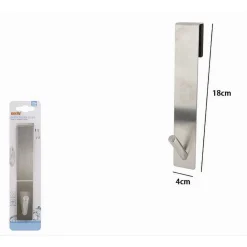 GANCIO PER PORTA BOX DOCCIA APPENDI ASCIUGAMANO ACCAPPATOIO BAGNO 4 X 18CM 87765