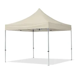 GAZEBO PIEGHEVOLE GIARDINO 3X3X3MT TENDA TELO BEIGE PADIGLIONE MERCATI SAGRE 222713