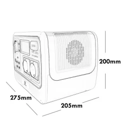 GENERATORE CORRENTE 700W PORTATILE RICARICA SOLARE BATTERIA PRESE SCHUKO AC USB-C
