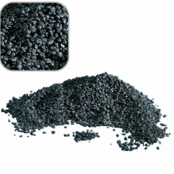 GHIAIA SABBIA QUARZO NERO CERAMIZZATO PER FONDALE ACQUARIO GRANA MEDIA DA 300GR