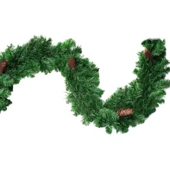 GHIRLANDA NATALIZIA ALBERO DI NATALE CON PIGNE DECORAZIONI NATALIZIE 270CM