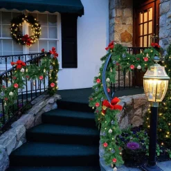 GHIRLANDA NATALIZIA ALBERO DI NATALE ADDOBBI DECORAZIONI NATALIZIE 200CM