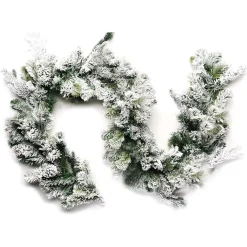 GHIRLANDA NATALIZIA INNEVATA ALBERO NATALE DECORAZIONI NATALIZIE 270CM 200 PUNTE