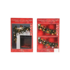 GHIRLANDA NATALIZIA PER CASA CAMINO ALBERO NATALE 20 LUCI E 16 SFERE VARI COLORI