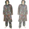 GIACCA MANTELLA IMPERMEABILE MIMETICA MILITARE PVC ANTIPIOGGIA CON CAPPUCCIO