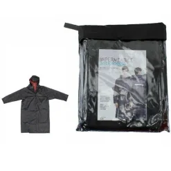 GIACCA MANTELLA LUNGA IMPERMEABILE PVC LUNGO ANTI PIOGGIA CON CAPPUCCIO 59019