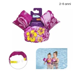GILET SALVAGENTE PER BAMBINI FIORI TROPICALI GIUBBOTTO GALLEGGIANTE CON BRACCIOLI 90144