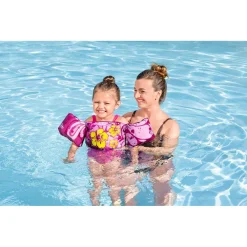 GILET SALVAGENTE PER BAMBINI FIORI TROPICALI GIUBBOTTO GALLEGGIANTE CON BRACCIOLI 90144