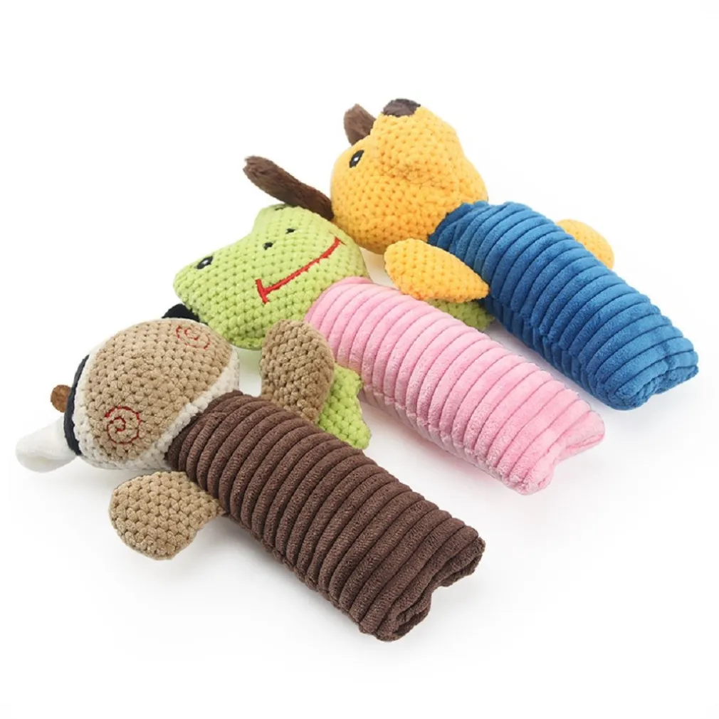 GIOCATTOLO PER CANI FORMA ANIMALE PELUCHE CIGOLANTE MORSO MASTICARE 20 CM 53771