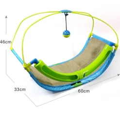 GIOCO A DONDOLO PER GATTO GATTI TIRAGRAFFI CON PALLINA STIMOLANTE ROCKING ROLLER