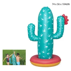 GIOCO ACQUATICO GONFIABILE CACTUS OASIS SPRUZZA ACQUA PER BAMBINI 74X56X104CM 52733