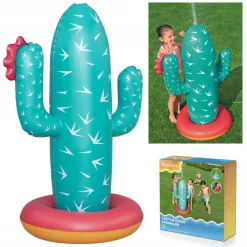 GIOCO ACQUATICO GONFIABILE CACTUS OASIS SPRUZZA ACQUA PER BAMBINI 74X56X104CM 52733