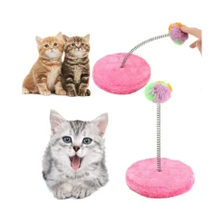 GIOCO CON PUPAZZO TOPO PALESTRA PER GATTO GATTI UNGHIE TIRAGRAFFI BASE CON MOLLE