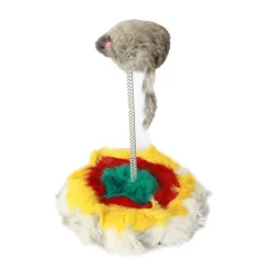 GIOCO CON PUPAZZO TOPO PALESTRA PER GATTO TOPOLINO PELUCHE GATTI BASE CON MOLLE