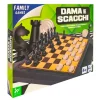 GIOCO DA TAVOLO FAMILY GAMES DAMA E SCACCHI 2 IN 1 PER TUTTA LA FAMIGLIA ETÀ 4+