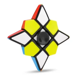 GIOCO GIOCATTOLO CUBO DI RUBIK RUOTANTE FIDGET FINGER SPINNER RUOTA A 360° 3+