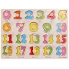 GIOCO GIOCATTOLO EDUCATIVO BAMBINI BIMBI PUZZLE 3D NUMERI LEGNO COLORATI