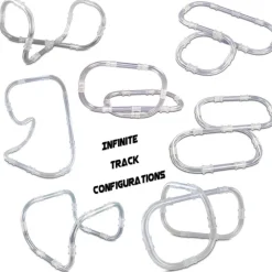 GIOCO GIOCATTOLO ZOOM TUBE RACING TUBO MAGICO PER MACCHININE CON EFFETTO LUCI