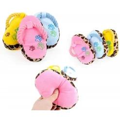 GIOCO PELUCHE INFRADITO PANTOFOLA MORBIDO IN TESSUTO PER CANE DA MASTICARE DENTI