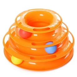 GIOCO PER GATTI INTERATTIVO TORRE CIRCOLARE CON SFERE PALLINE ROTANTI GATTO