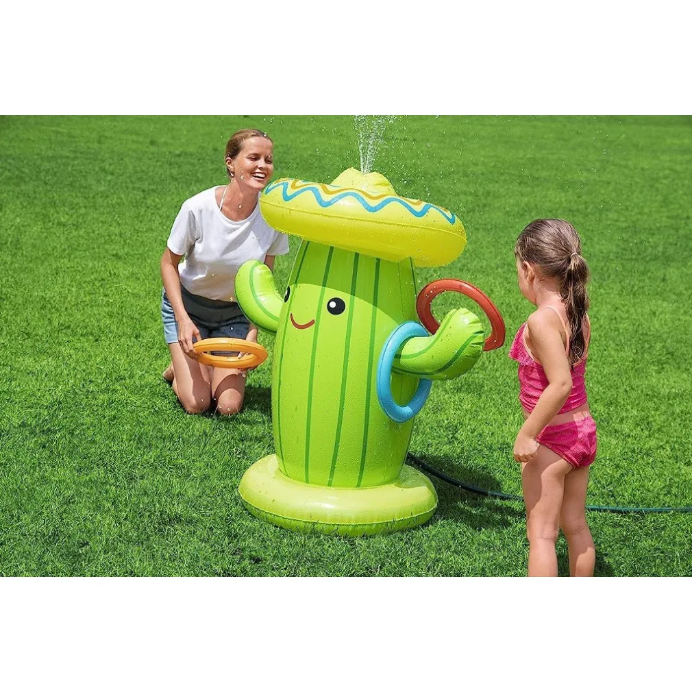 GIOCO SPRUZZA ACQUA A FORMA DI CACTUS PER BAMBINI 2 ANNI+ 105X60 CM ESTATE 52381