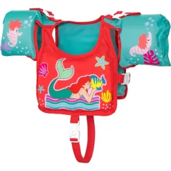 GIUBBETTO SALVAGENTE NUOTO SIRENETTA ARIEL GILET CON BRACCIOLI BAMBINI 3-6 ANNI ‎9101I