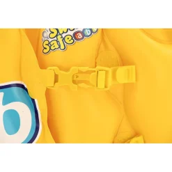 GIUBBOTTO DA NUOTO GONFIABILE PER BAMBINI PICCOLI GALLEGGIAMENTO 51X46CM GIALLO 019948