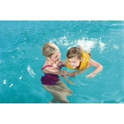 GIUBBOTTO DA NUOTO GONFIABILE PER BAMBINI PICCOLI GALLEGGIAMENTO 51X46CM GIALLO 019948