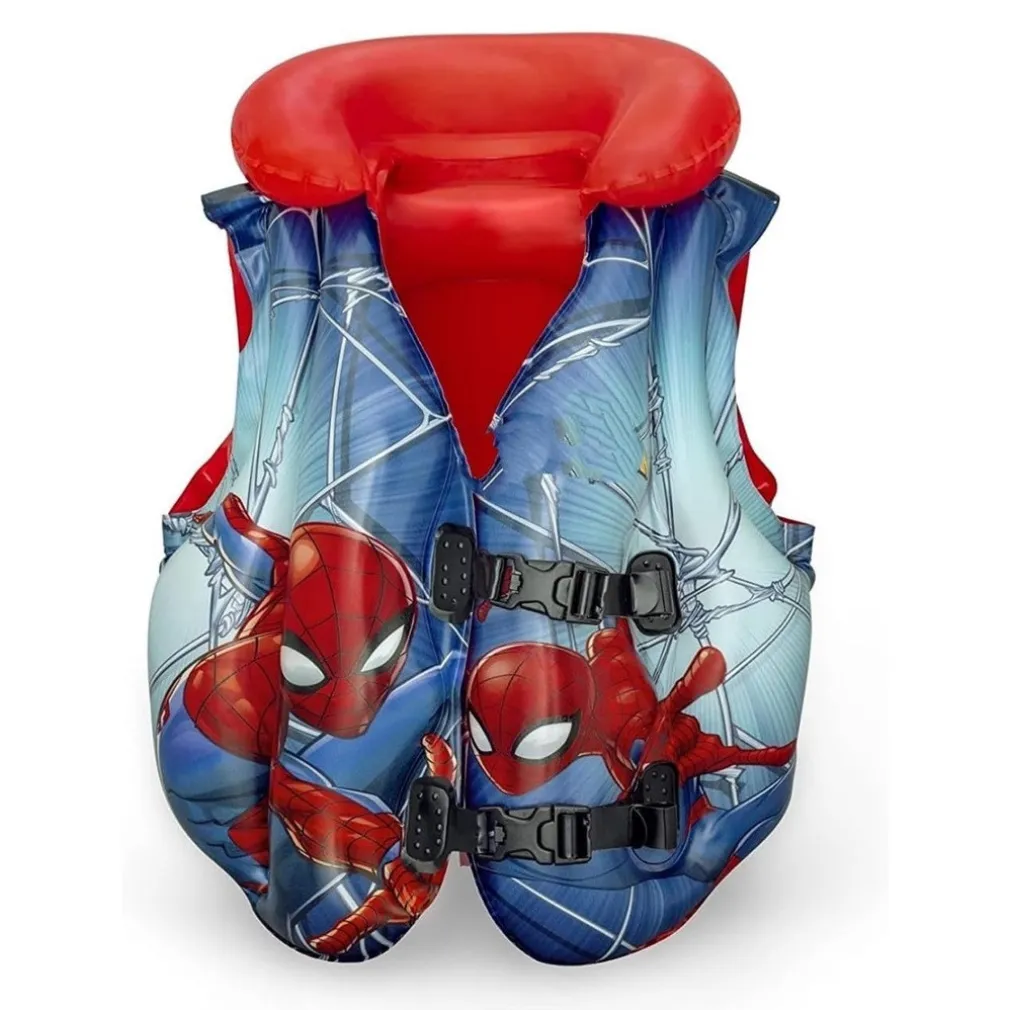 GIUBBOTTO DI SALVATAGGIO GONFIABILE A 3 CAMERE PER BAMBINI SPIDERMAN ROSSO 019963