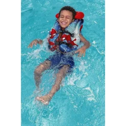 GIUBBOTTO DI SALVATAGGIO GONFIABILE A 3 CAMERE PER BAMBINI SPIDERMAN ROSSO 019963