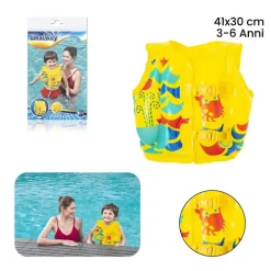GIUBBOTTO GALLEGGIANTE TROPICAL NUOTO BAMBINI 41X30CM MARE SPIAGGIA PISCINA 32069