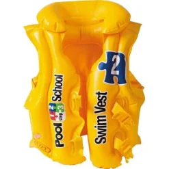 GIUBBOTTO GIUBBINO POOL SCHOOL SALVAGENTE GONFIABILE 50X47CM BAMBINI NUOTO 58660