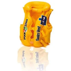 GIUBBOTTO GIUBBINO POOL SCHOOL SALVAGENTE GONFIABILE 50X47CM BAMBINI NUOTO 58660