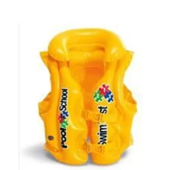 GIUBBOTTO GIUBBINO POOL SCHOOL SALVAGENTE GONFIABILE 50X47CM BAMBINI NUOTO 58660